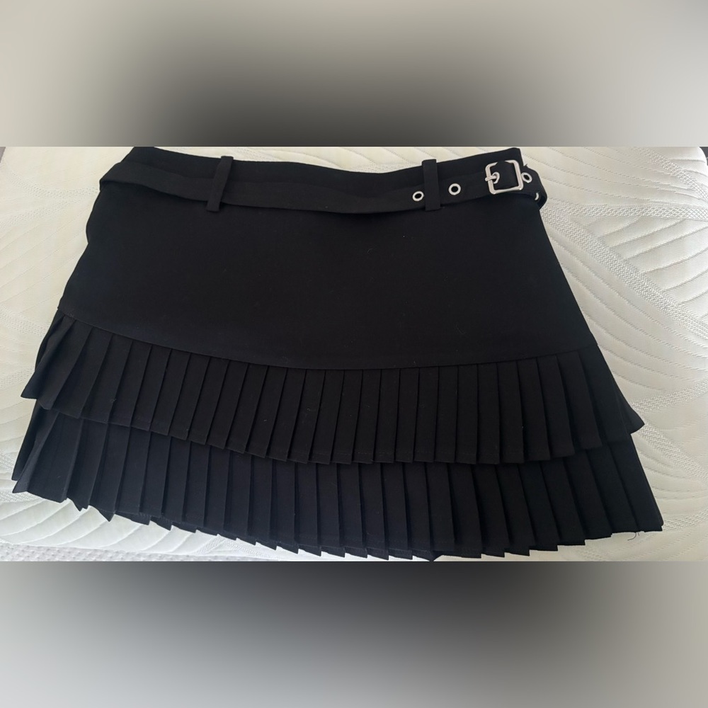 Bershka Black Mini Skirt with Belt